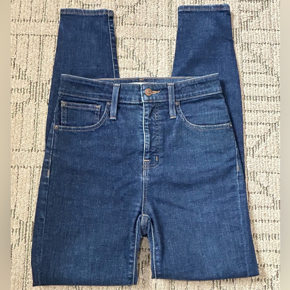 Madewell Curvy Classic High-Rise Women's Dark Blue Jeans size 26 - Picture 2 of 5
